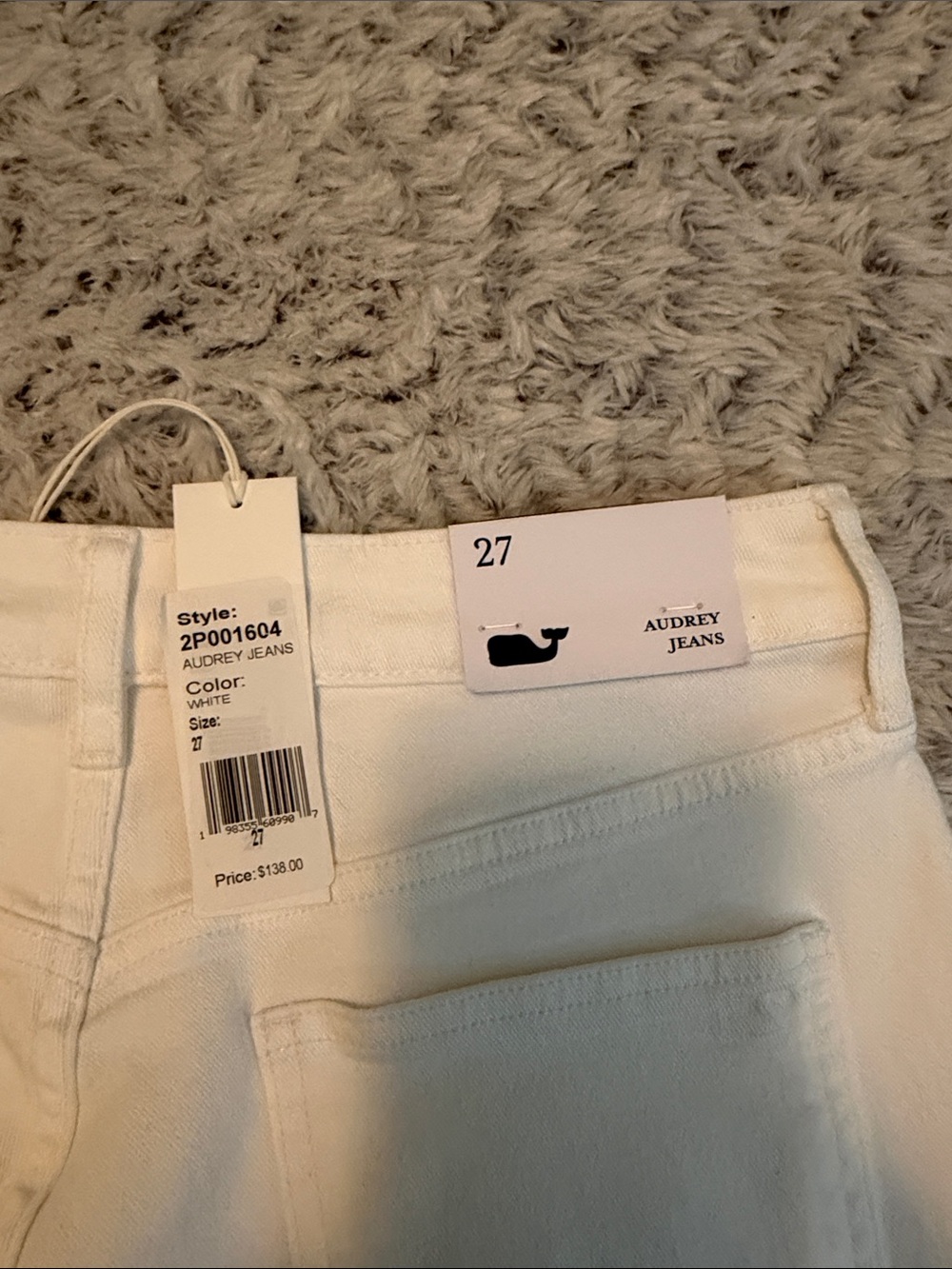 Women’s White Straight-Leg Jeans Vineyard Vines Audrey 27 NWT - Picture 9 of 11
